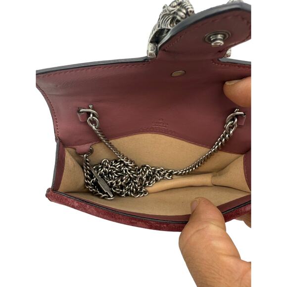 Gucci  GG Supreme Monogram Blooms Super Mini Dionysus Shoulder bag*Dry Rose - Picture 6 of 16